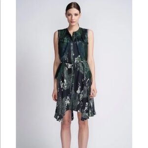 Edun Marble Print Blue/Green Silk Dress Fall 2011 Collection